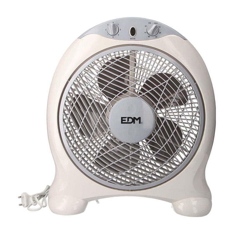 VENTILADOR DE TECHO MODELO MINI INDUSTRIAL. COLOR BLANCO POTENCIA: 60W ASPAS: Ø120cm CON CONTROLADOR DE PARED EDM