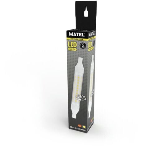 Bombilla LED Lineal 360º 15x78mm 5W Cálida Matel