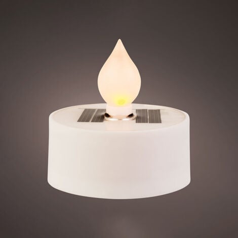 Candelita Solar LED Efecto Llama de Fuego Batería200mAh 1lm Ø5.5x2.5cm 1.2V Interruptor 894843