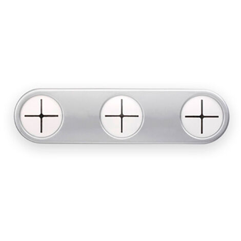 Colgador Triple INOFIX Para Escobas - Negro, 32 Cm, Para Pared