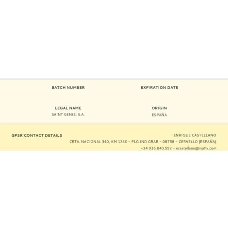 Placa Fieltro Lana Acrílica 100x85x3mm Adhesivo Blanco Inofix