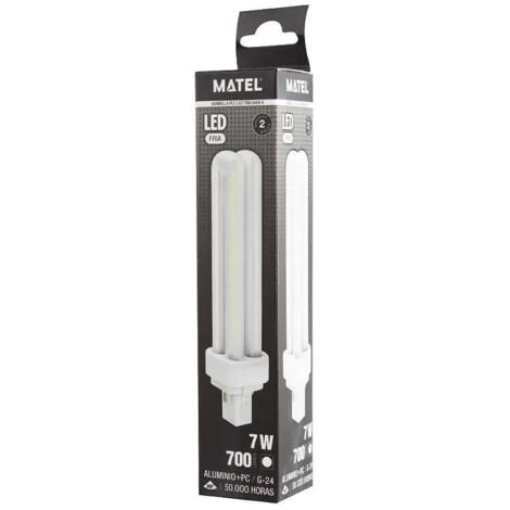 Bombilla LED PLC G24 9W 230V (Fría, Neutra) - Luz fría 6400K