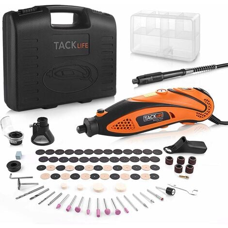TACKLIFE Mini kit d'outils rotatifs multifonctions professionnels avancés  pour broyeur électrique avec 80 accessoires et 4 accessoires, vitesse  variable pour le bricolage, l'artisanat-RTD35ACL