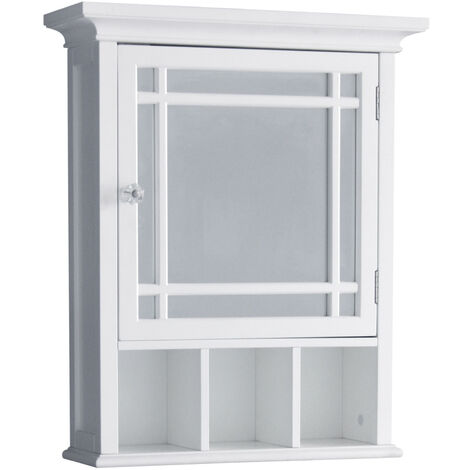 Teamson Home Neal Arredo Bagno Armadietto In Legno Con Specchi Bianco 7442