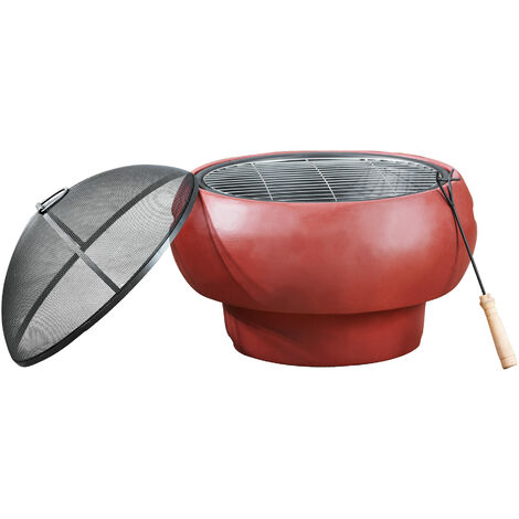 Peaktop Braciere Da Esterno Rotondo Cemento 53 Cm