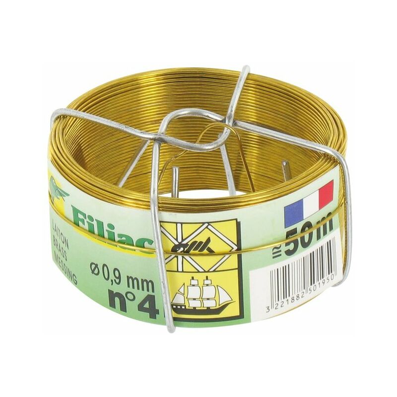 Fil mou en laiton - Filiac - L. 50 m - Ø 0,9 mm