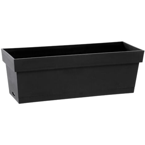 Jardinière Esprit Toscane + plateau EDA - 50 x 18 x 16,7 cm - Gris