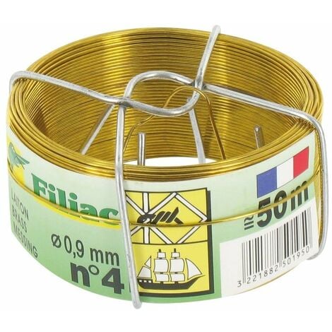 Fil mou en laiton - Filiac - L. 50 m - Ø 0,9 mm