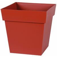 Pot carré Toscane avec réserve d'eau 10,2L - 25x25cm anthracite - EDA  Plastique