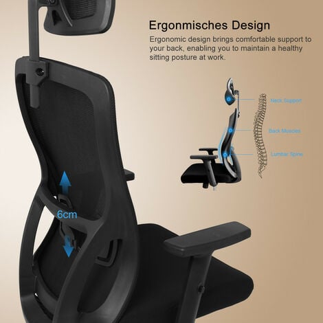 Durrafy Chaise de Bureau - Fauteuil de Bureau ergonomique avec