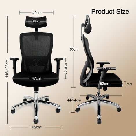 Durrafy Chaise de Bureau - Fauteuil de Bureau ergonomique avec