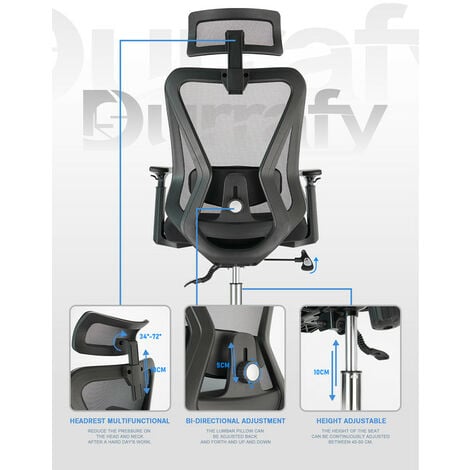Durrafy Office chair ergonomic, desk chair, with adjustable