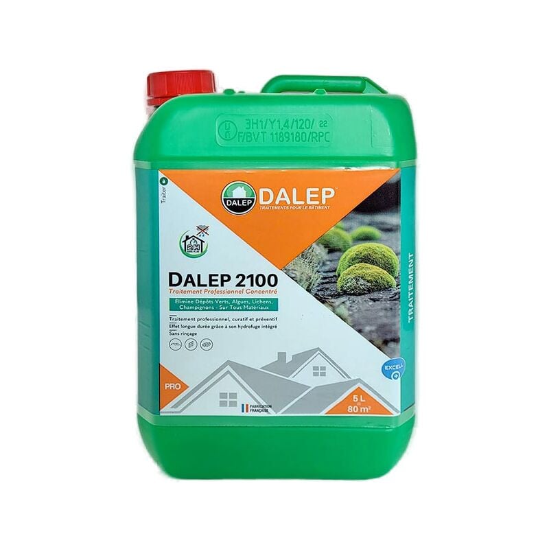Fongicide et Antimousse professionnel DALEP 2100 - 121005 - Concentré - Bidon de 5 Litres