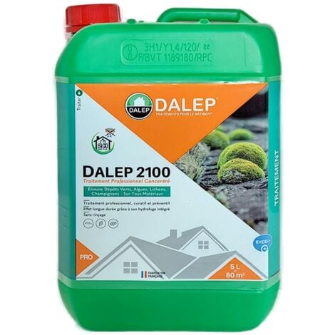 Fongicide et Antimousse professionnel DALEP 2100 - 121005 - Concentré - Bidon de 5 Litres