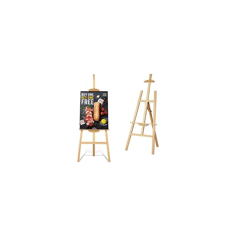 Easel Stand, A-Frame Wooden Easel, 1.5m Studio Easel Adjustable Drawing  Painting Holder Display Drawing Easel Folding Art Stand for Painting,  Adjustable Painting Stand, for Artists, Students & Adults