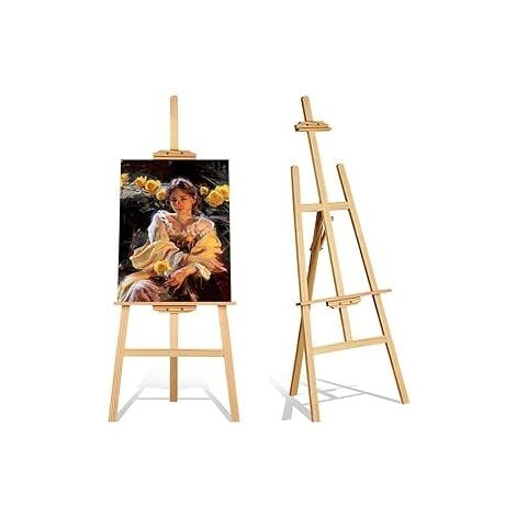 Solid Wood Easels, 150cm/175cm Tall Folding Easel Adjustable