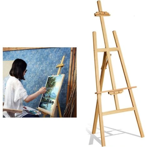 Artists Easel Stand Painting Easel, Wooden A-Frame Easel Stand, Adjustable  Height Display Easel, Holds Canvas up to 39, Artist Painting Easel A-Frame  Floor Easel for Artists, Students and Adults