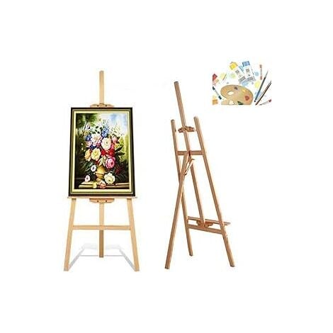 Artists Easel Stand Painting Easel, Wooden A-Frame Easel Stand, Adjustable  Height Display Easel, Holds Canvas up to 39, Artist Painting Easel A-Frame  Floor Easel for Artists, Students and Adults