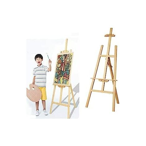 Artist Easel for Painting, Solid Beech Wood Display Easel, Foldable Large  Studio A-Frame Easel, 1.75m/69inch Painting Easel for Adults, Foldable