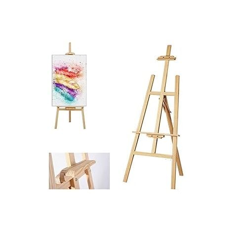Wooden Easel Stand - 1.75m/69inch - Artist Easel - Wood Display Easel -  Professional Adjustable Studio Easel A-Frame Floor Standing Easel for  Painting and Sketching, Artists
