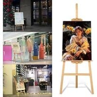 Wooden Easel Stand, Professional Studio Easel A-Frame Floor Standing Easel  for Painting and Sketching, Artists