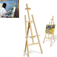 Artist Easel for Painting, Solid Beech Wood Display Easel, Foldable Large  Studio A-Frame Easel, 1.75m/69inch Painting Easel for Adults, Foldable