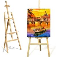 Studio Wooden Easel for Painting, 1.75m Studio Easel A Frame Painting  Painter Drawing Stand, Display Art Craft Artist Stand, Easel Art Stand for