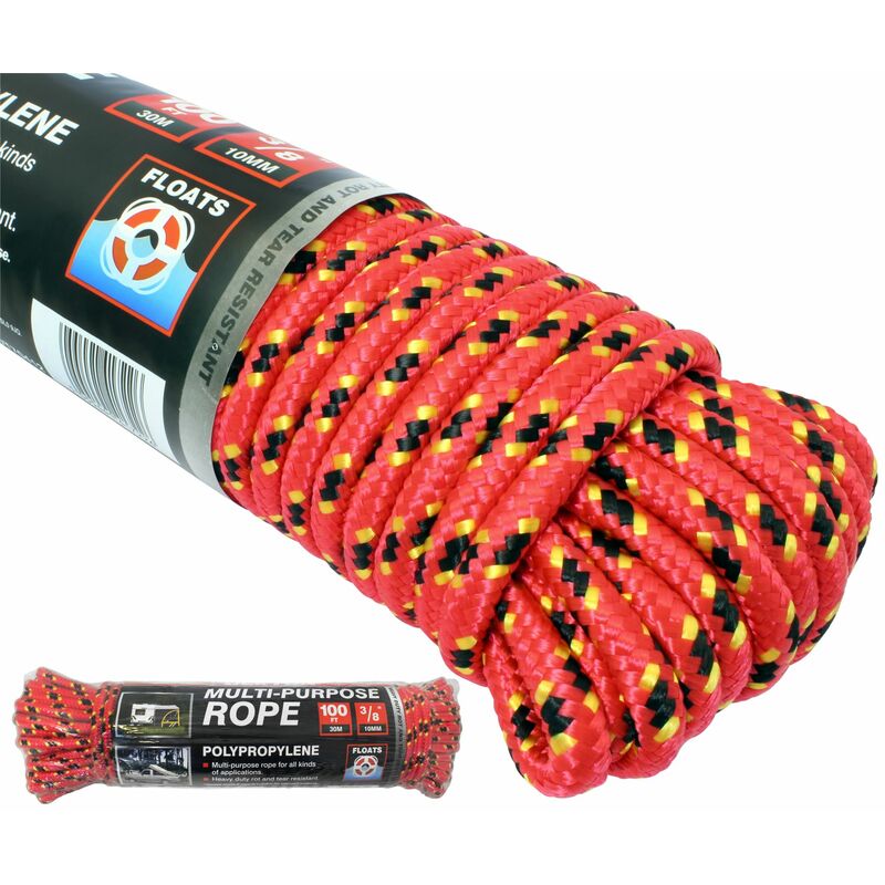 Utility Rope 6mm X 30m 100ft 1/4 Diamond Braid Polypropylene All Purpose  New