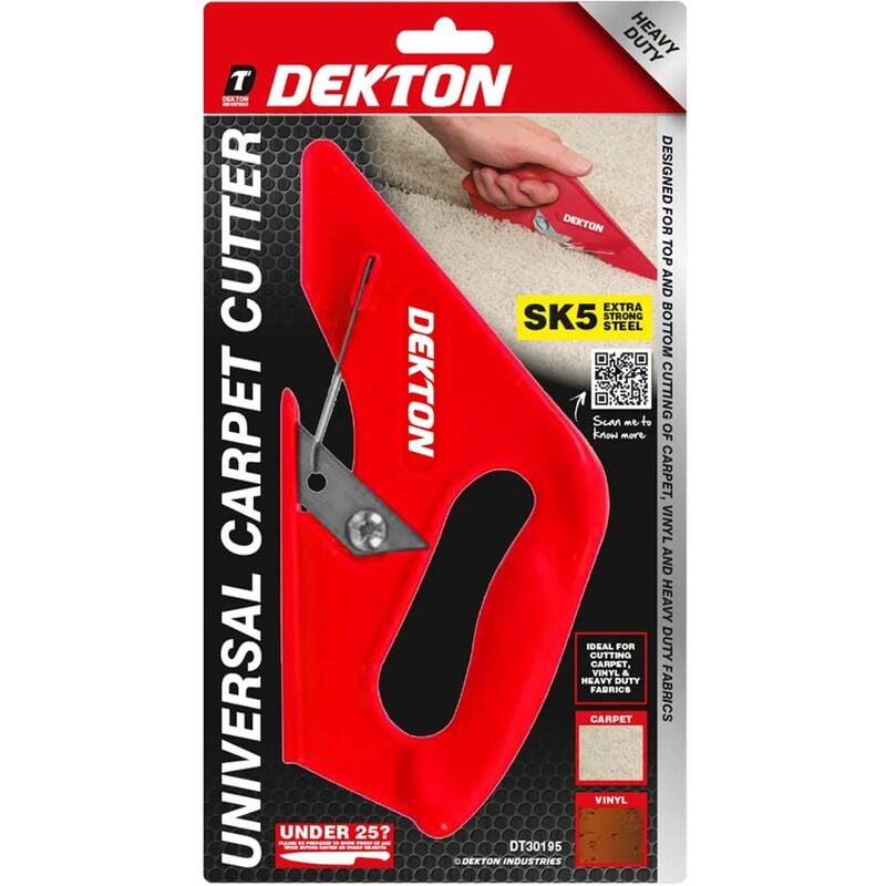 Dekton Soft Grip Carpet Universal Rug Floor Vinyl Fabric Cutting Cutter Tool