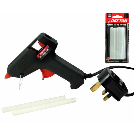 Dekton Hot Melt 10w Glue Gun With 14 Adhesive Sticks Hobby Craft Wood Plastic (1/2)