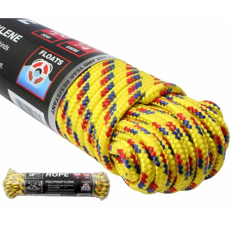 Dekton Utility Diamond Braided Polypropylene Multi Purpose Rope 6mm X 30m (1/2)