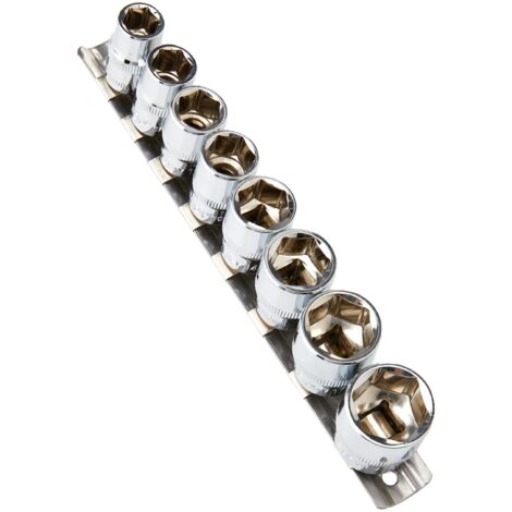 Draper 1/4" Sq. Dr. Metric Socket Set On Metal Rail 13 Piece 16487 - View #2