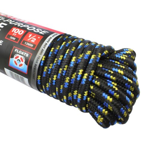 Dfp Rope Dekton Utility Diamond Braided Polypropylene Multi Purpose Rope 13mm X 30m