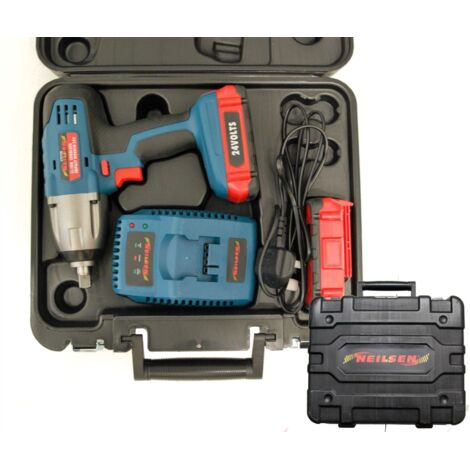 Neilsen 24v Li-Ion Cordless Impact Wrench Gun 1/2 Inch Drive Lithium Batteries (1/2)