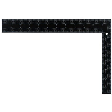 BlueSpot Steel Roofing Square Framing Carpenter Measure Metric Imperial 12" x 8" (1/2)