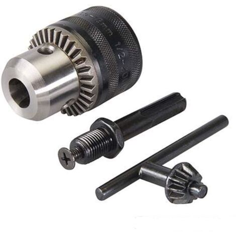 Silverline Keyed Chuck, Key &amp SDS Plus Adaptor Kit 3pce - 13mm - 1/2&quot 20UNF