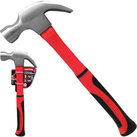 Dekton 8oz Claw Hammer Rubber Grip Handel Hardened Fibreglass Steel (1/5)