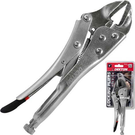 Dekton Straight Jaw Locking Grips Mole Gripping Adjustable Pliers 180mm (7") (1/5)