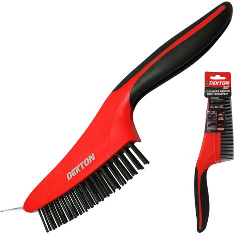 DEKTON DT85972 Pro Wire Brush With Scraper 14 Inch (1/5)