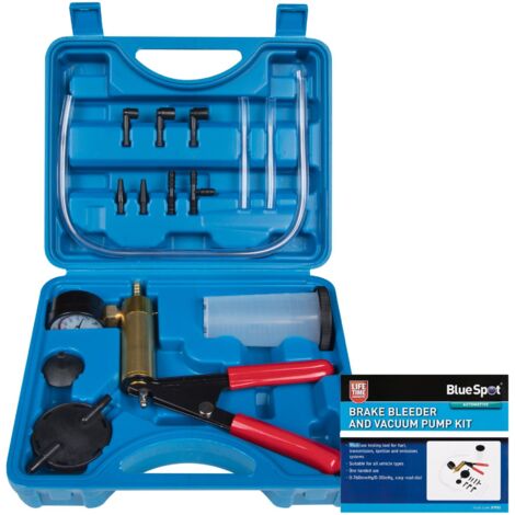 BlueSpot Hand Held Bleed Vacuum Pump Brake Bleeder Tester Kit Set Bleeding (1/4)