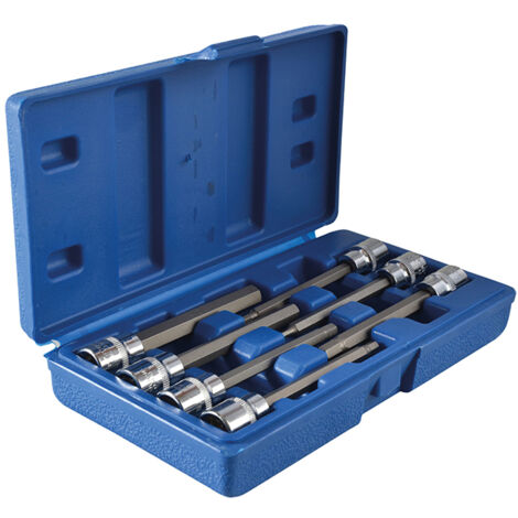 Extra Long 3/8in Square Drive Hex Bit Sockets 7Piece B/S01516