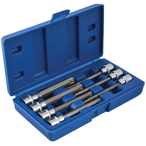 BlueSpot Tools 01514 Extra Long 3/8in Square Drive TORX Bit Sockets 7 Piece B/S01514