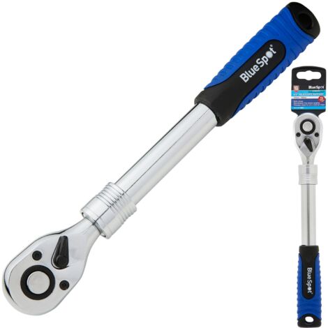 BlueSpot Socket Extendable Telescopic Ratchet Handle Quick Release 72 Teeth 3/8" (1/3)
