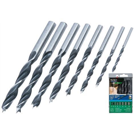 Blue Spot Tools 8 Piece Wood Drill Bit Set (3-10mm) (1/4)