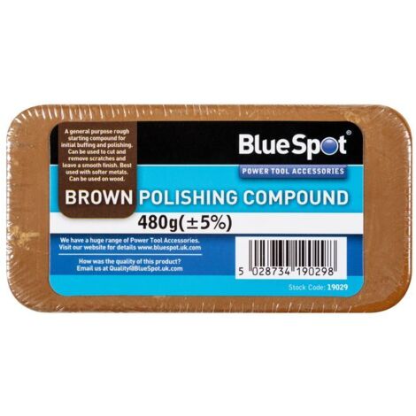 BlueSpot Brown Polishing Buffing Compound Bars For Aluminium Alloy Brass Metal