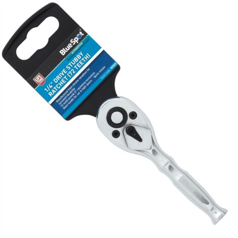 Bluespot Socket Ratchet Stubby Handle Quick Release 72 Teeth 1/4" Drive (1/2)