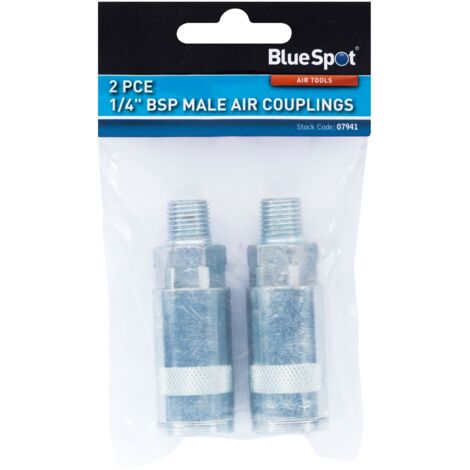 Schnellverbinder Druckluft Euro Air Line Schlauch Kompressor Armaturen Stecker Quick Release 2 Stück 1/4 Luftschlauch Armaturen 1/4 BSP
