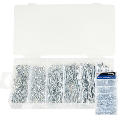 BlueSpot 120pc Assorted DIY Workshop Storage Automotive Hair Pin And R Clip Set (1/3)