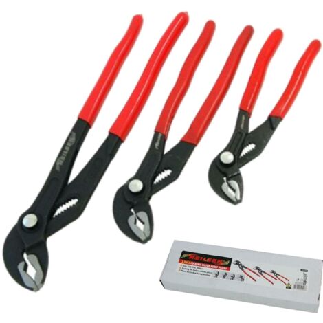 Neilsen 3pc Plumbers Waterpump Pipe Wrench Pliers Grips Pump 175mm - 300mm