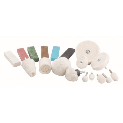 BlueSpot 18pc Metal Cleaning Polishing Buffing Wheel And Compound Kit For Drill (1/5)